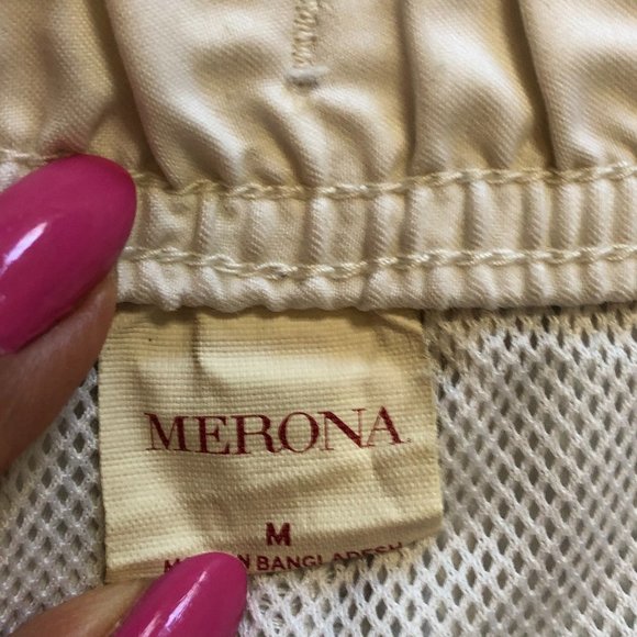 Merona Coastal Blue & White Plaid Swim Trunks Beachy Preppy Vacation - Picture 8 of 11